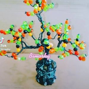 Bonsai aluminum  and beads Halloween